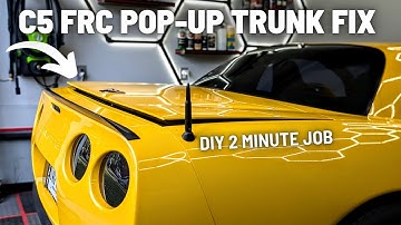 C5 CORVETTE FRC STICKY TRUNK LID POP-UP FIX | DIY NEW STRUT INSTALL AND HELPER SPRING LUBRICATION