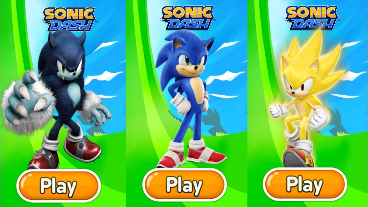 Sonic Dash - Movie Sonic Vs Super Sonic Vs Werhog Vs All Boss Zazz ...