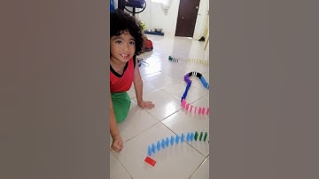 Dominoes - 240 Domino Blocks Collapse (Playing Wooden Dominoes from Lazada with Kiddy)