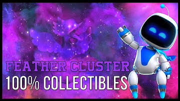 Astro Bot - 100% all collectibles in Feather Cluster (all bots, puzzle pieces & lost galaxy warps)