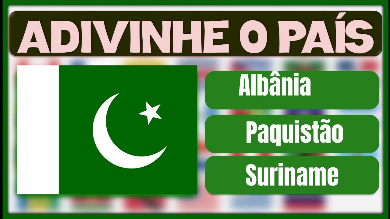 QUIZ] ADIVINHE OS PAÍSES PELAS BANDEIRAS - Fácil, Médio e Difícil [quiz] 