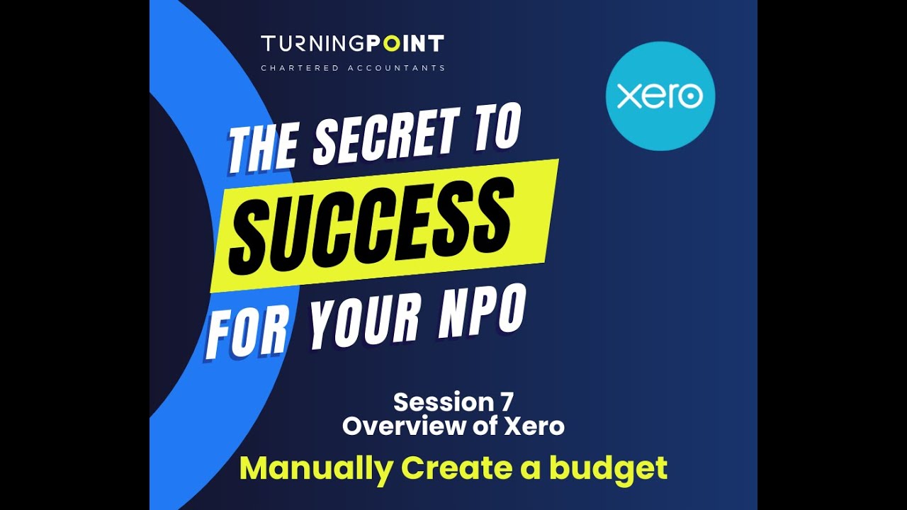 How to Create a Budget in Xero Manually | NPO Budgeting (South Africa)