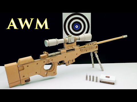 How To Make AWM Sniper DIY Cardboard Gun by AT5