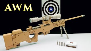 How To Make AWM Sniper DIY Cardboard Gun by AT5