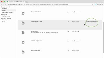 Alfresco Governance Services 2.6 - Set security clearance
