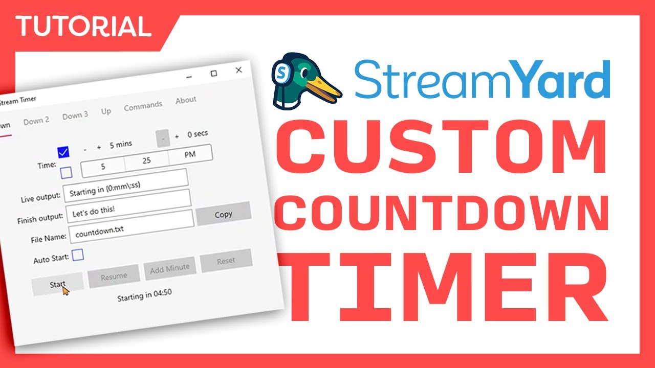 Create countdown timer video for live stream by Endru99