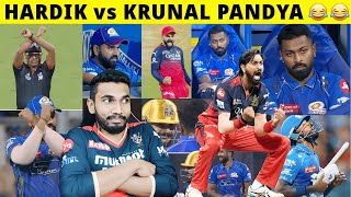 KRUNAL PANDYA BOUNCER 😂 HARDIK VS KRUNAL | RCB VS MI 2025