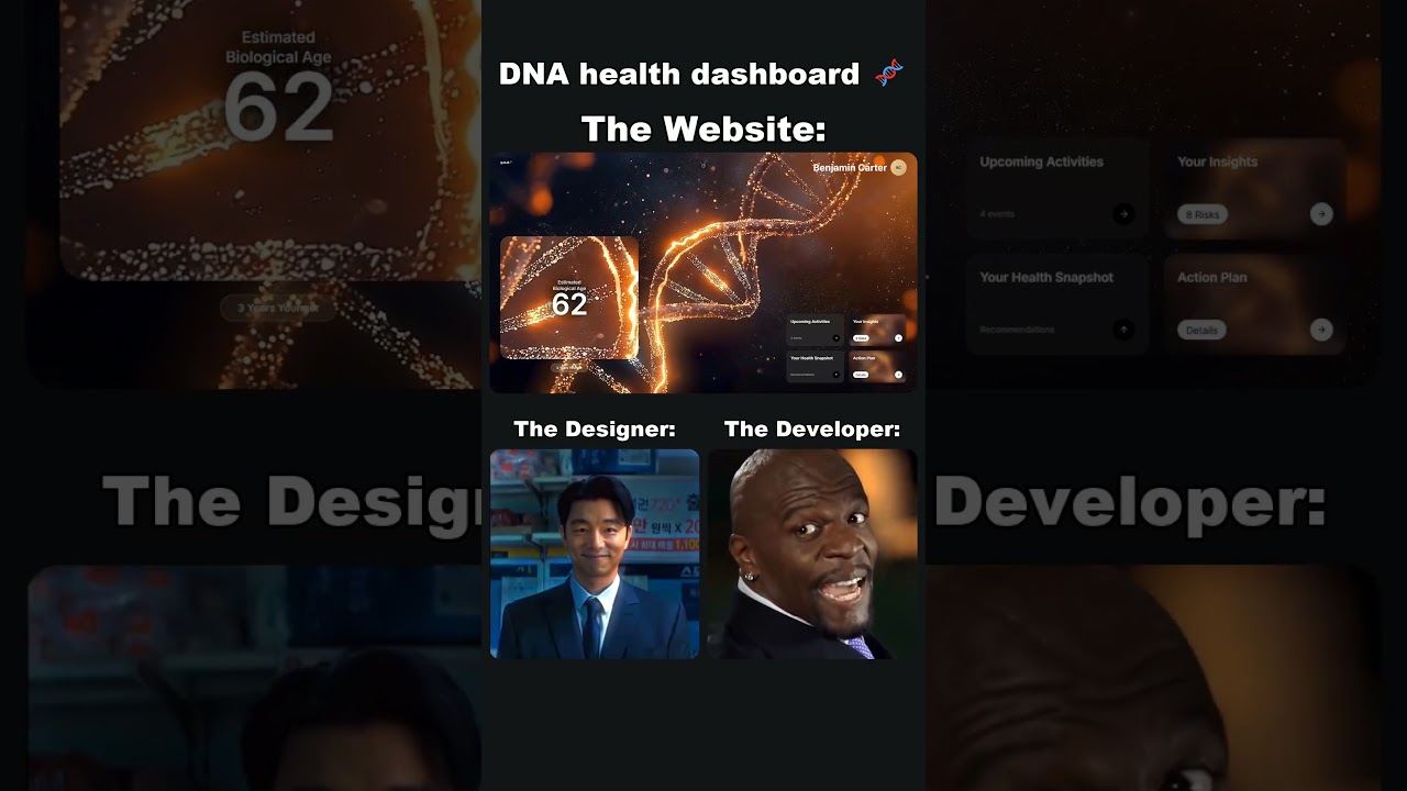 DNA health dashboard 🧬 | The Designer vs The Developer