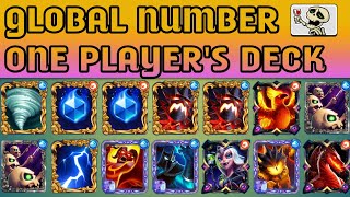 GLOBAL NUMBER ONE PLAYER'S DECK 💀🔥 Castle Crush ⚔️🔥