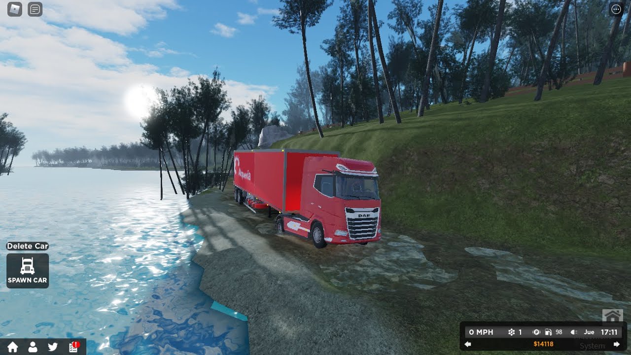 Roblox ROBLOXIAN TRUCK SIMULATOR 2 Quarry To Medellin Using DAF 2021 Mirrorless Truck YouTube