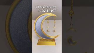 3D printing on mesh to create floating illusion. Moon Illusion Earrings- Link in bio.