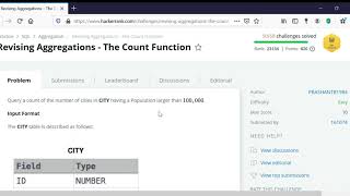 Revising Aggregations   The Count Function   HackerRank SQL