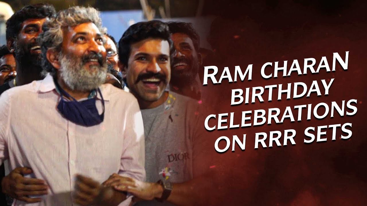 Ram Charans Surprise Birthday Celebrations on RRR Movie sets   Vlog 7    RRRDiaries