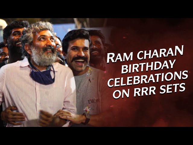 Ram Charan’s Surprise Birthday Celebrations on RRR Movie sets - Vlog 7 - #RRRDiaries class=