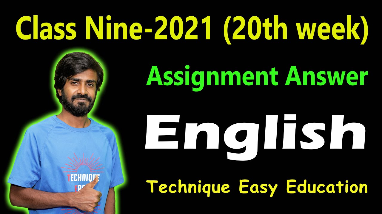 class nine assignment english