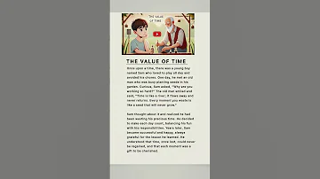 The Value Of Time English Moral Story 