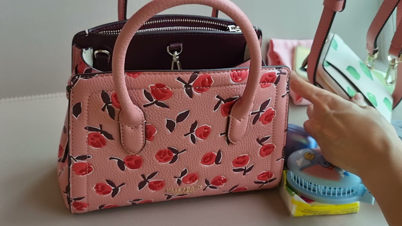 Not sponsored) Kate Spade Mini Knott Satchel in Ditsy Rose Please subscribe  for more reviews! - YouTube