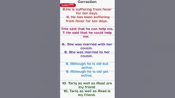 sentence correction practice #english