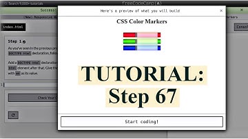 freeCodeCamp | Learn CSS color markers: step 67