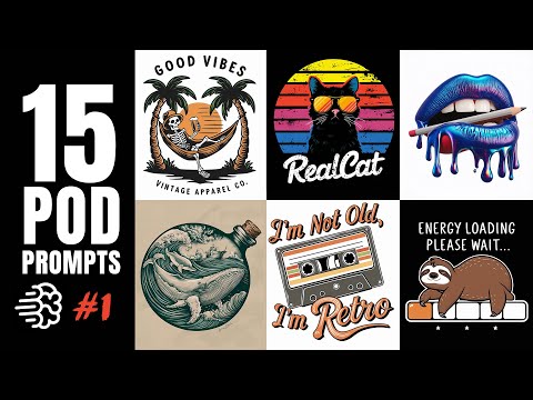 15 IDEOGRAM AI Print on Demand PROMPTS #1