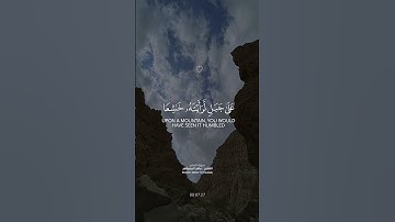 تلاوة الشيخ ماهر المعيقلي - لو انزلنا هذا القرءان على جبلٍ لرأيتهُ خاشعا🤍🤍.
