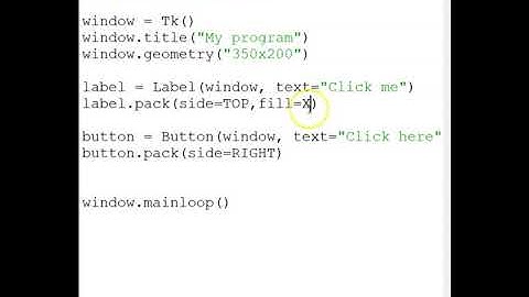5. Tkinter: Side Layout