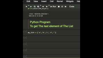 ##Python Program to get the last element of the list #beginners #17
