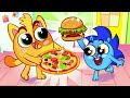 Pizza hamburger or a big hot dog song  baby zoo nursery rhymes and kids songs