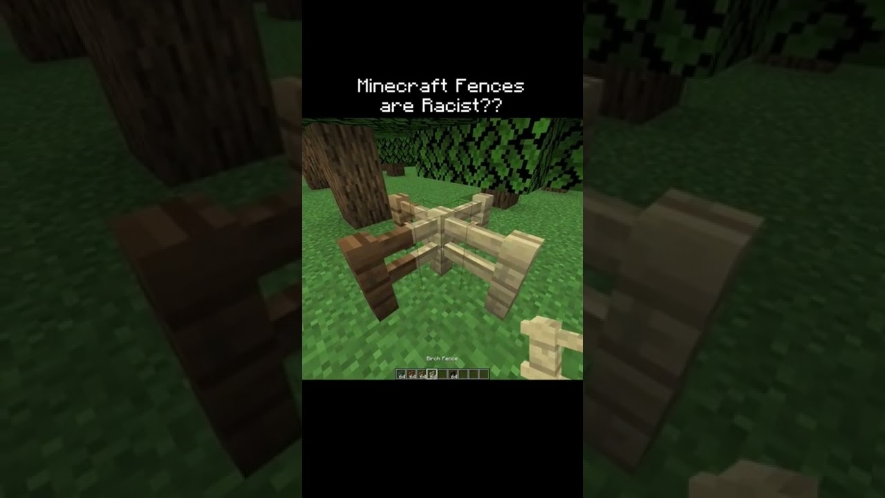 Minecraft fences are racist?