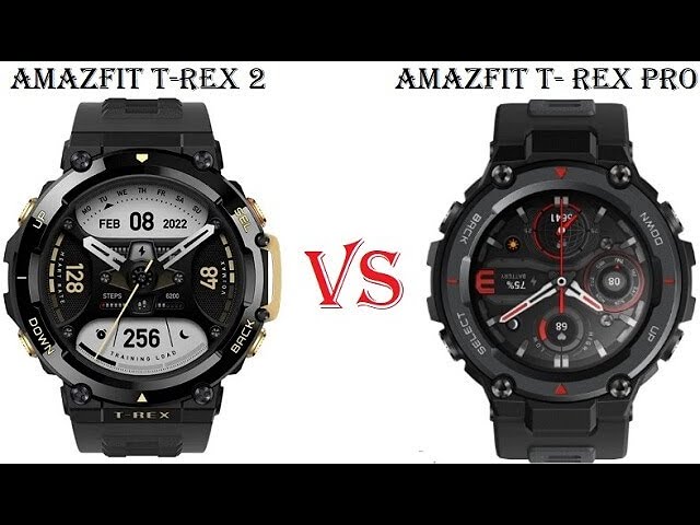 Amazfit T-Rex 2 VS Amazfit T-Rex Pro Comparison 