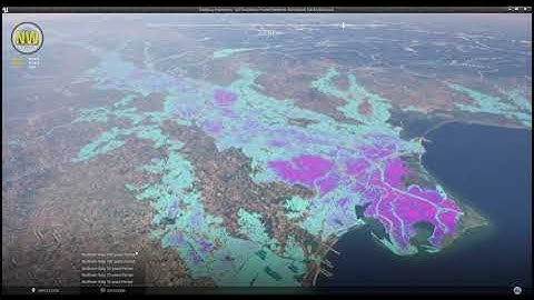 Northern Italy Flood Simulations - Unreal 4.26.2 - ESRI ArcGIS Plugin