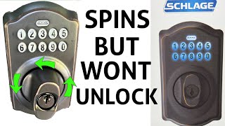 Schlage Keypad Lock Fix - Spins But Wont Unlock - 3 Different Fixes