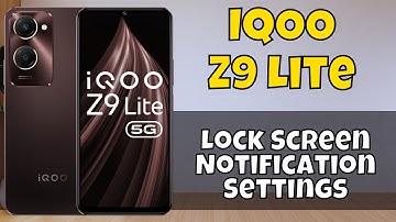 Lock Screen Notification Settings IQOO Z9 Lite || How to set lock screen notifications