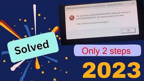 The instructions at 0x00007FFA64E75633 reference memory at 0x00000000 the memory could not be read.