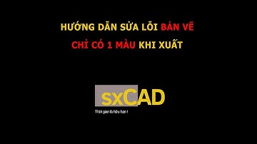 Sửa lỗi khi xuất bản vẽ chỉ có 1 màu  - sxCAD