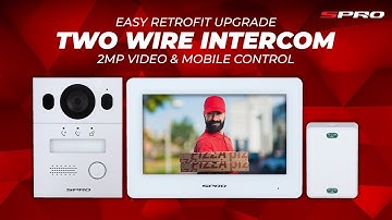 SPRO CCTV - De 2-draads intercomkit | Eenvoudige retrofit-upgrade met 2MP-video en mobiele bediening