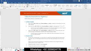 Excel Module 1 SAM Project A Tabula Insurance Agency | Excel Module 1 SAM Project 1a