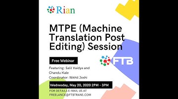Webinar: Key Trends & Opportunities in MTPE (Machine Translation Post Editing)
