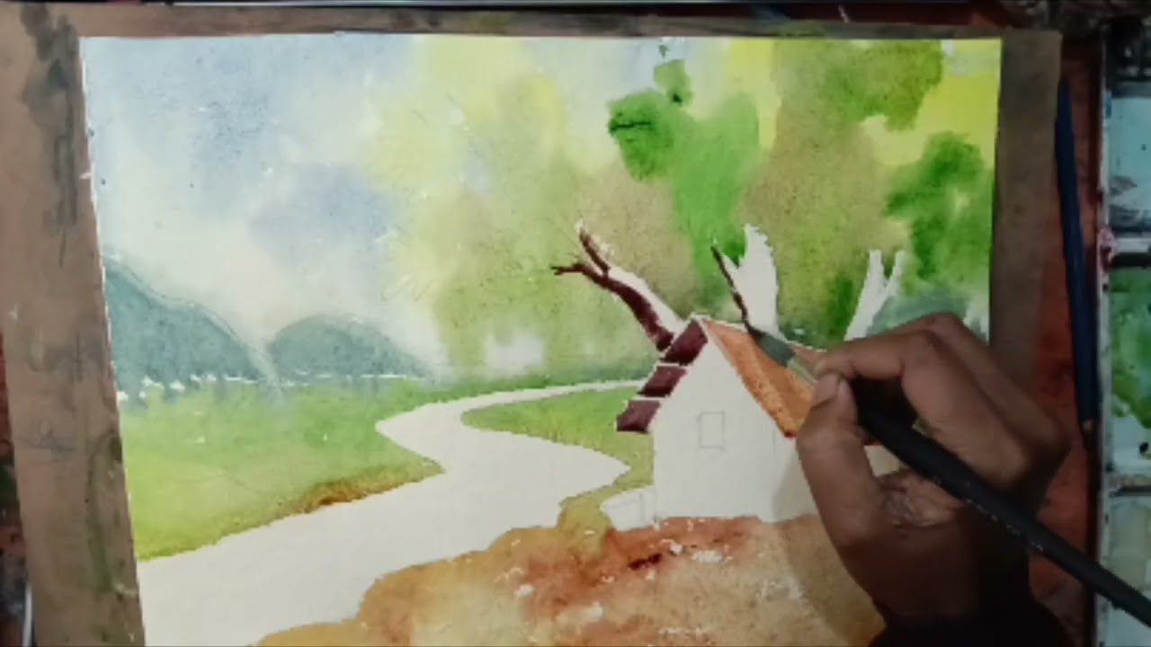 Landscape , Water colour 