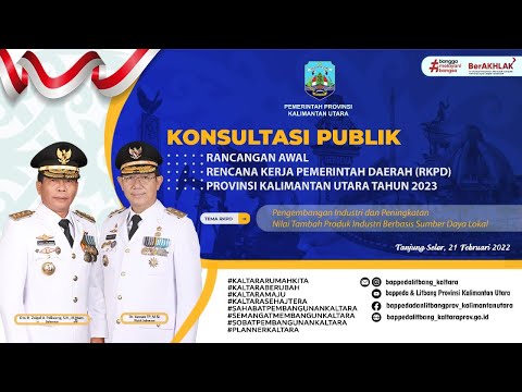 Konsultasi Publik Rencana Kerja Pemerintah Daerah (RKPD) Provinsi Kalimantan Utara Tahun 2023
