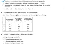 A Level Economics June 2014 Paper 1 Question 14, 15 & 16