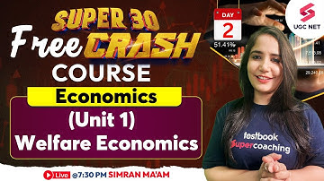 UGC NET Dec 2023 Economics Free Crash Course | (Unit 1) Welfare Economics |  Simran Ma
