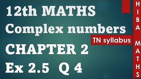 12th maths chapter 2 exercise 2.5 question 4 hiba maths