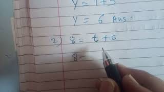 Class 6th maths practice set 27... solve the equation
