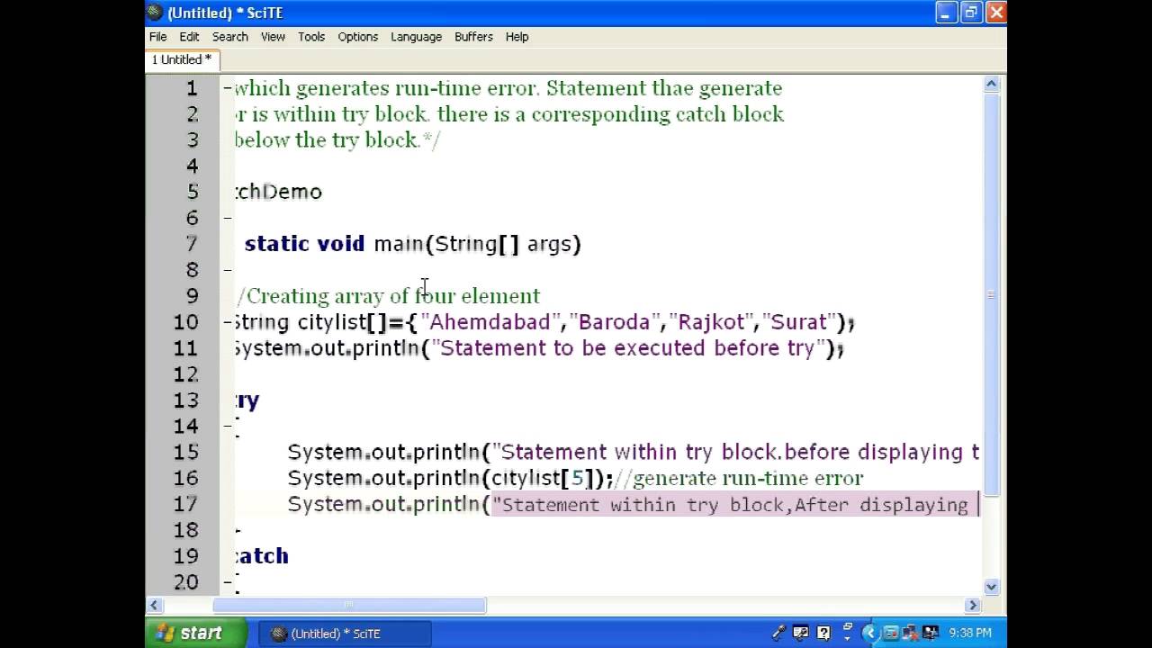 Try Catch Demo in Java, Standard-12, Lesson-10 - YouTube