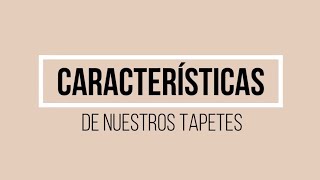 Características de Nuestros Tapetes