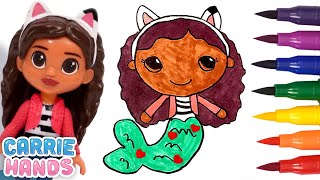 Gabby's Dollhouse DIY Drawing Of Gabby & Mercat For A Mermaid Party 🌟 | Fun Videos For Kids