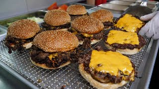 Original American Style Burger! Onion Double Cheeseburger \/ Korean street food