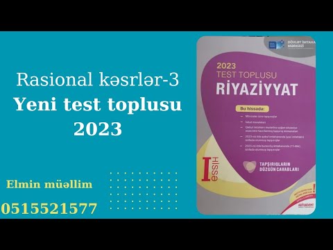 Rasional kəsrlər-3.Test toplusu-2023|Əlaqə:0515521577