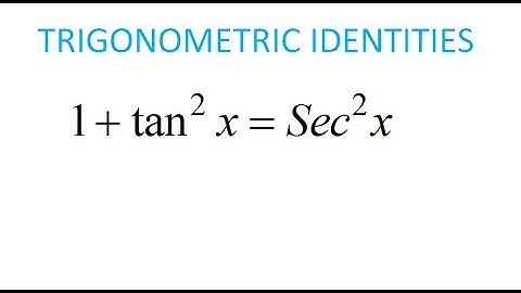 How to Verify Trigonometric Identities tan^2x+1=sec^2x ,Trigonometry